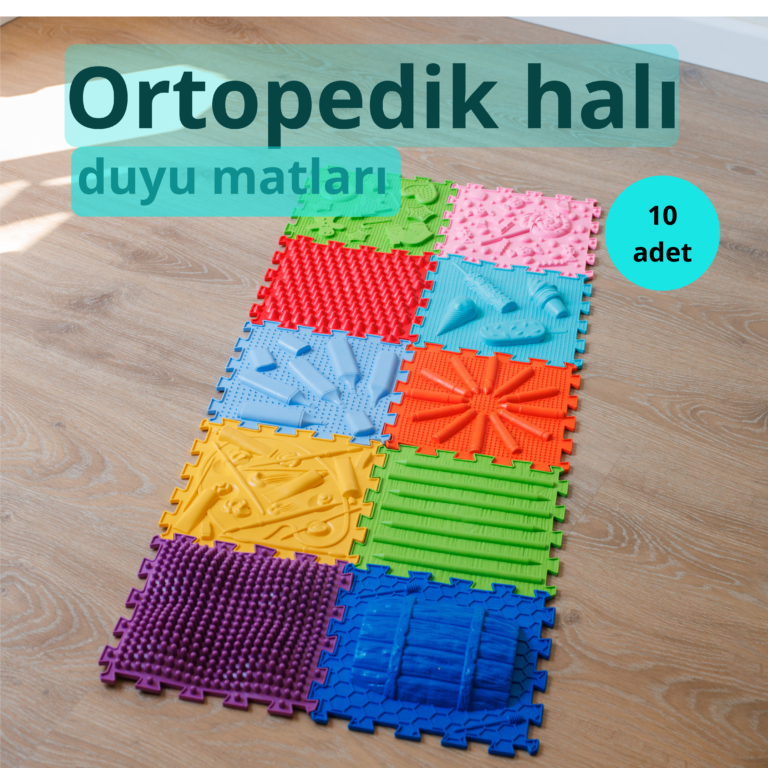 10 modüllü renkli ortopedik duyu matı