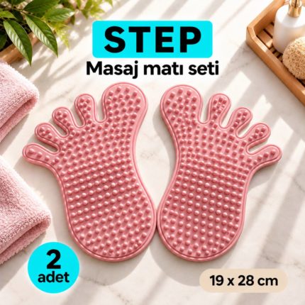 step masaj matı pembe