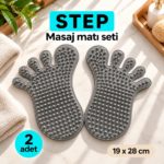 step masaj matı gri