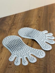 STEP Nöro Duyu Matı iki gri ayak şeklinde mat 