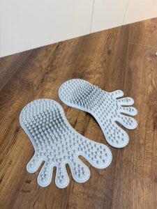 STEP Nöro Duyu Matı gri ayak şeklinde iki parça